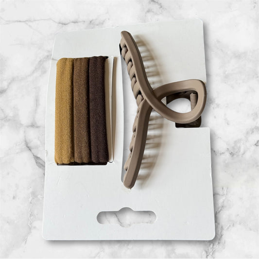 Luxe claw & hair band combo|HAIRBYPRUMYA