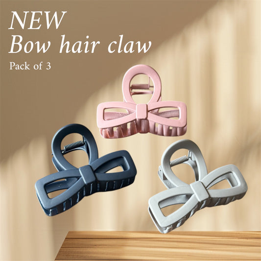 Bow hair claw set of 3 |HAIRBYPRUMYA